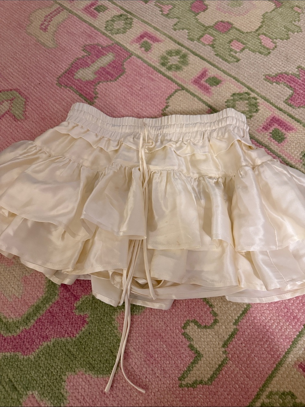 Shug Women's Ruffle Tiered Mini Skirt - Cream